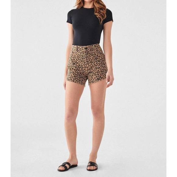 NEW DL1961 - WOMEN'S hepburn high rise wide leg shorts in catwalk - Picture 2 of 5